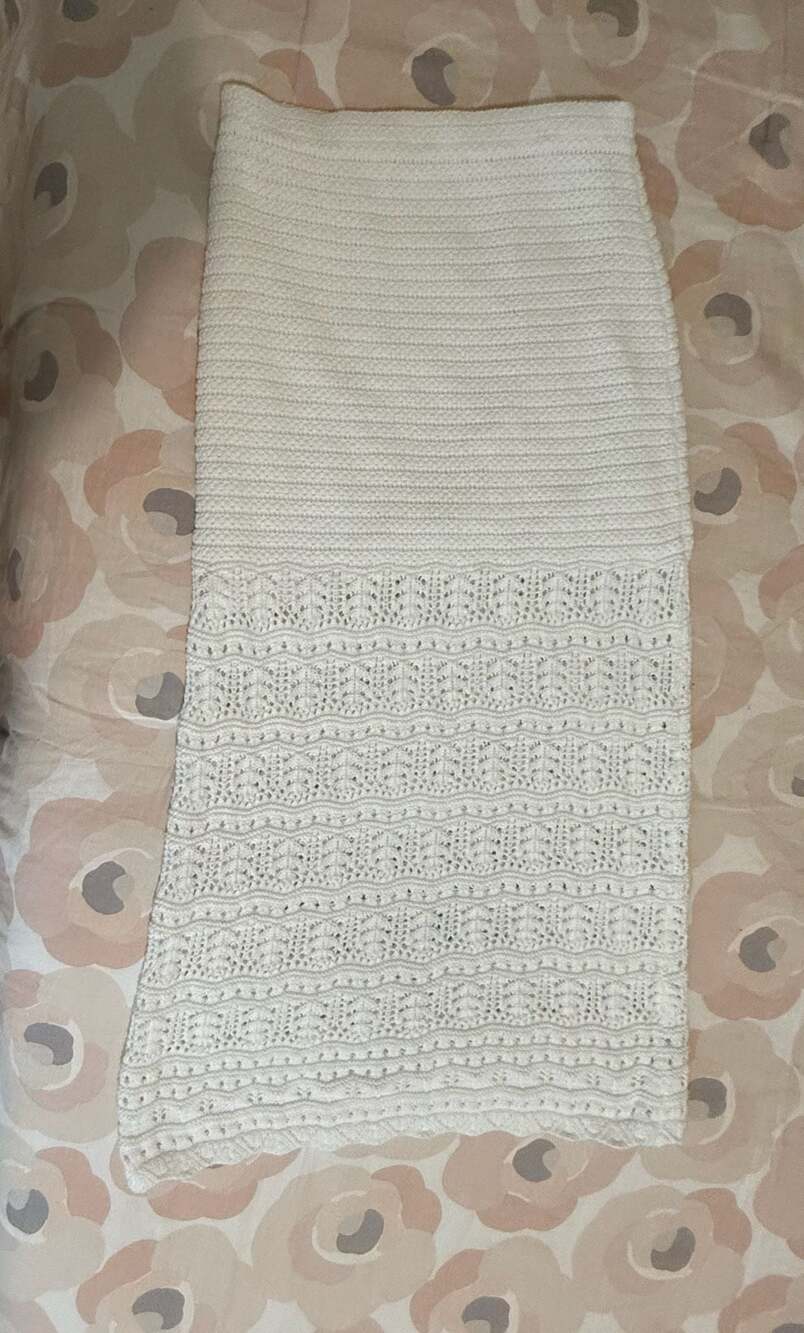 Hollister White Crochet Maxi Skirt